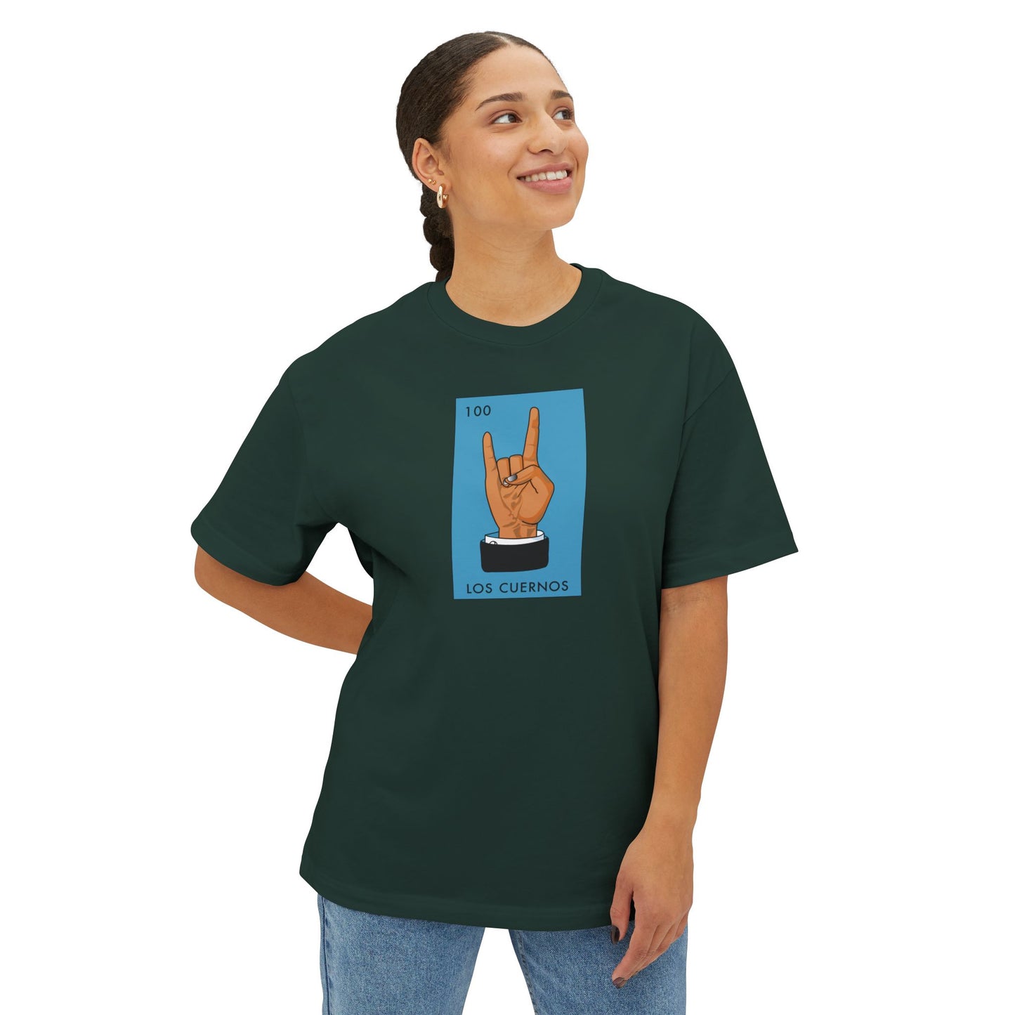 LOS CUERNOS (THE HORNS) Unisex Oversized Boxy Tee