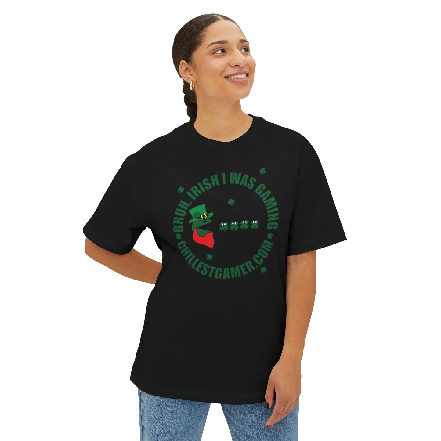 LUCKY GAMER V2. Unisex Oversized Boxy Tee