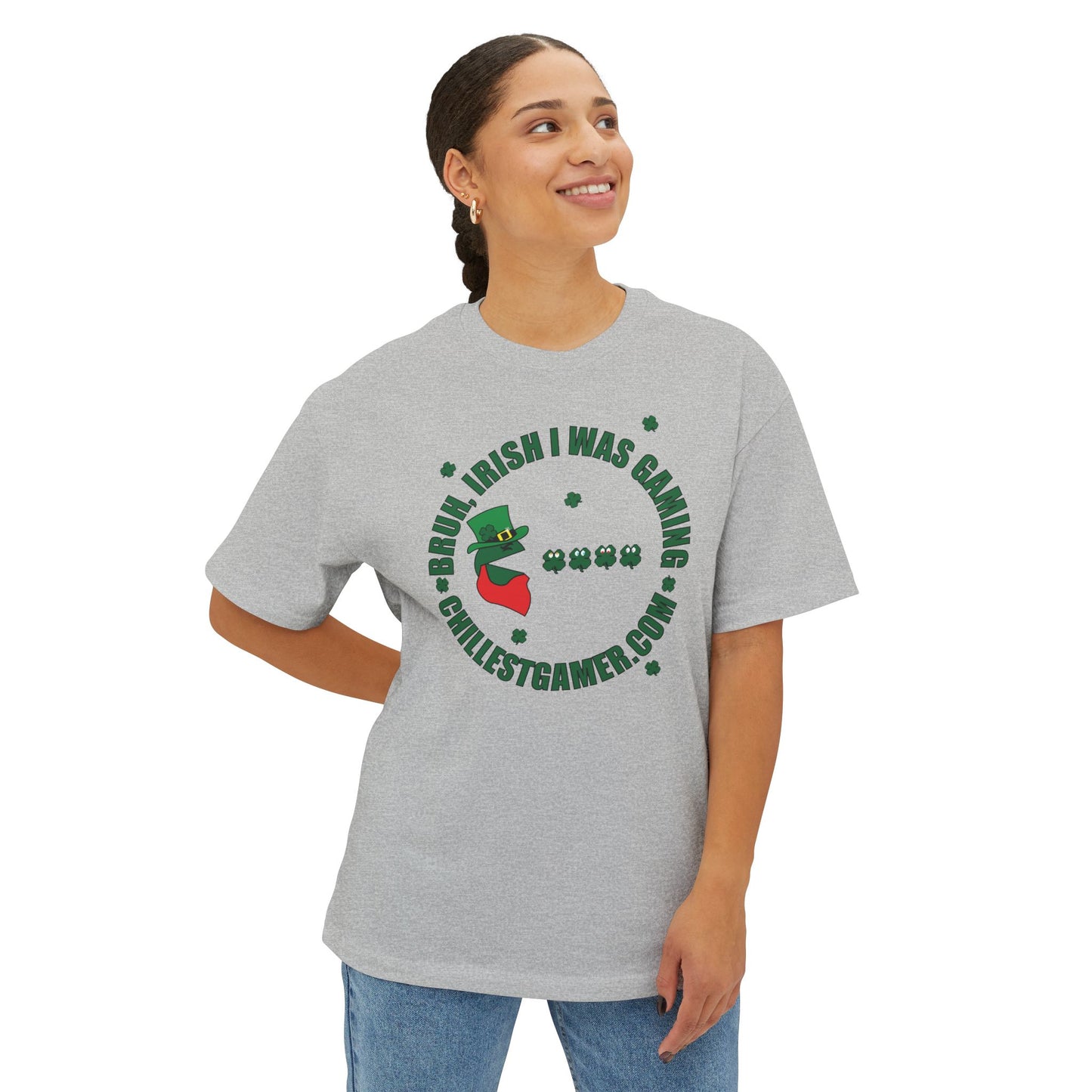 LUCKY GAMER V2. Unisex Oversized Boxy Tee