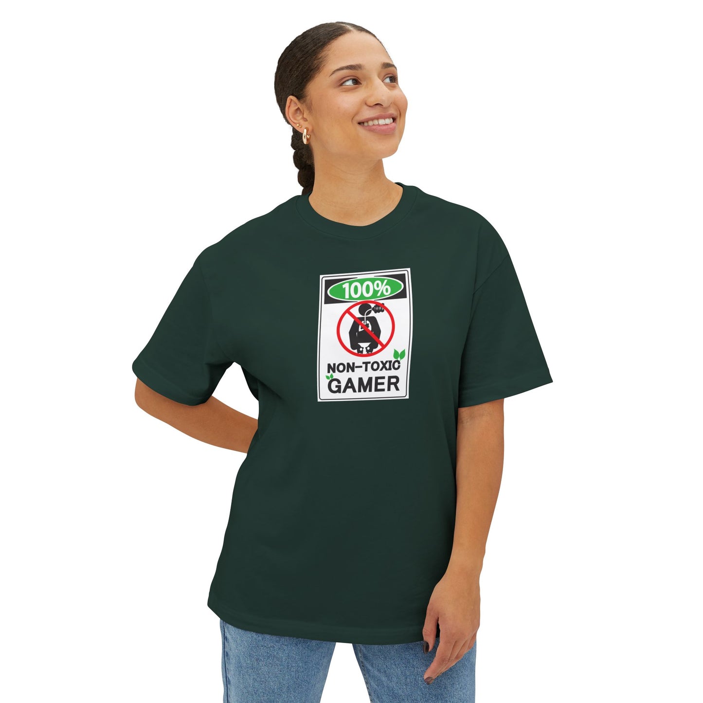 NON-TOXIC GAMER. Unisex Oversized Boxy Tee