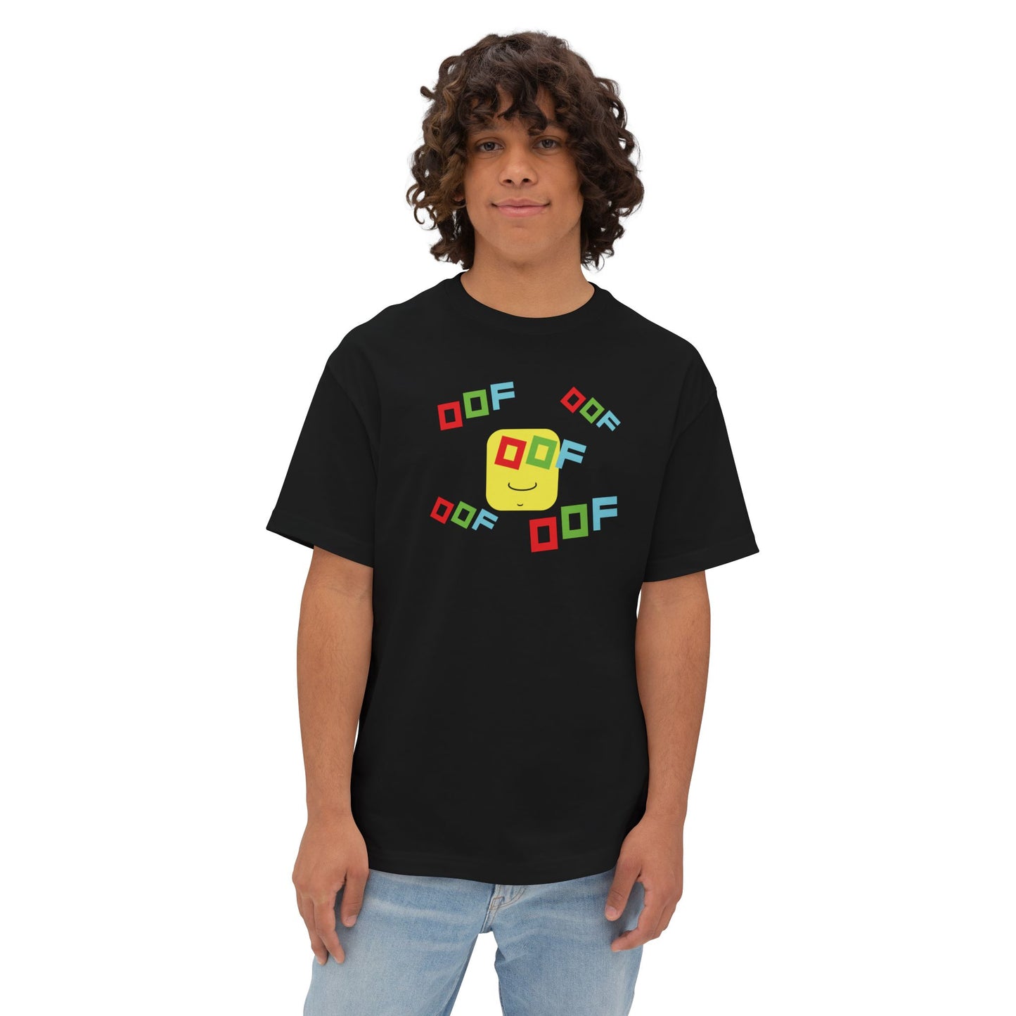 ROW BLOCKS OOF. Unisex Oversized Boxy Tee