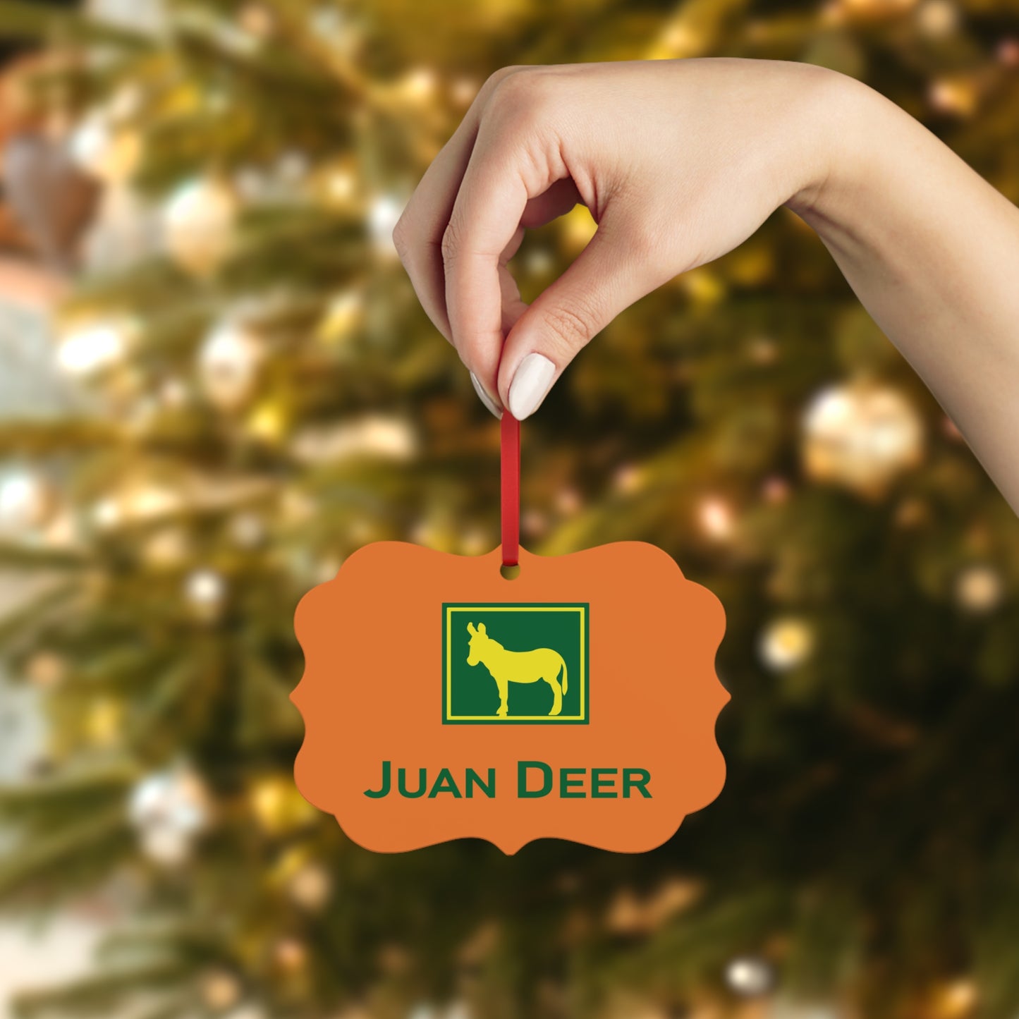 JUAN DEER. Metal Plaque Ornament
