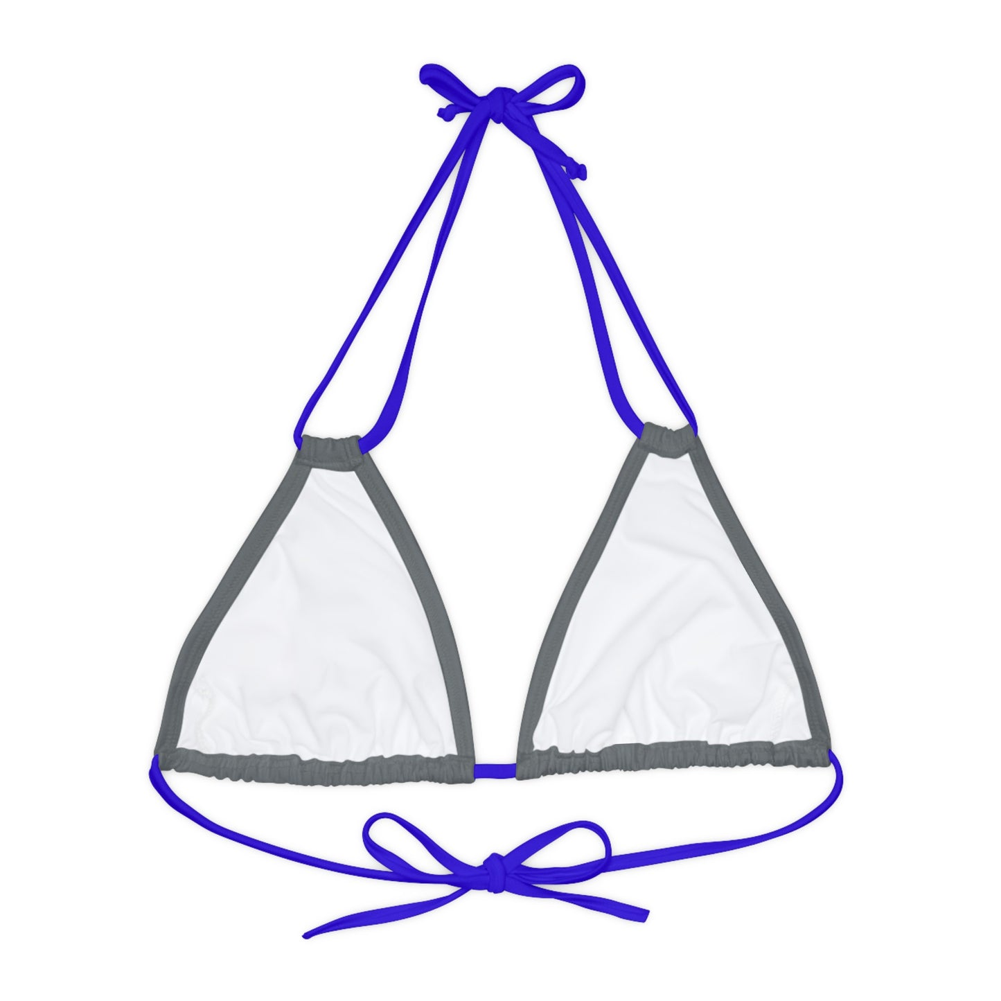 COW SHARK TORNADO. Strappy Triangle Bikini Top (AOP)