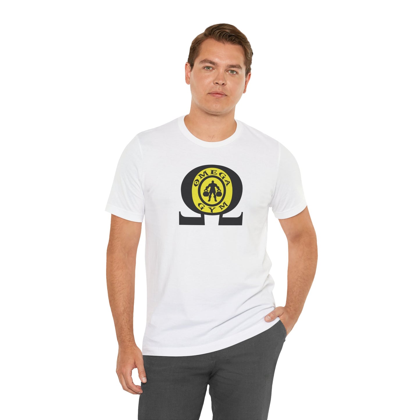 OMEGA GYM. Unisex Jersey Short Sleeve Tee