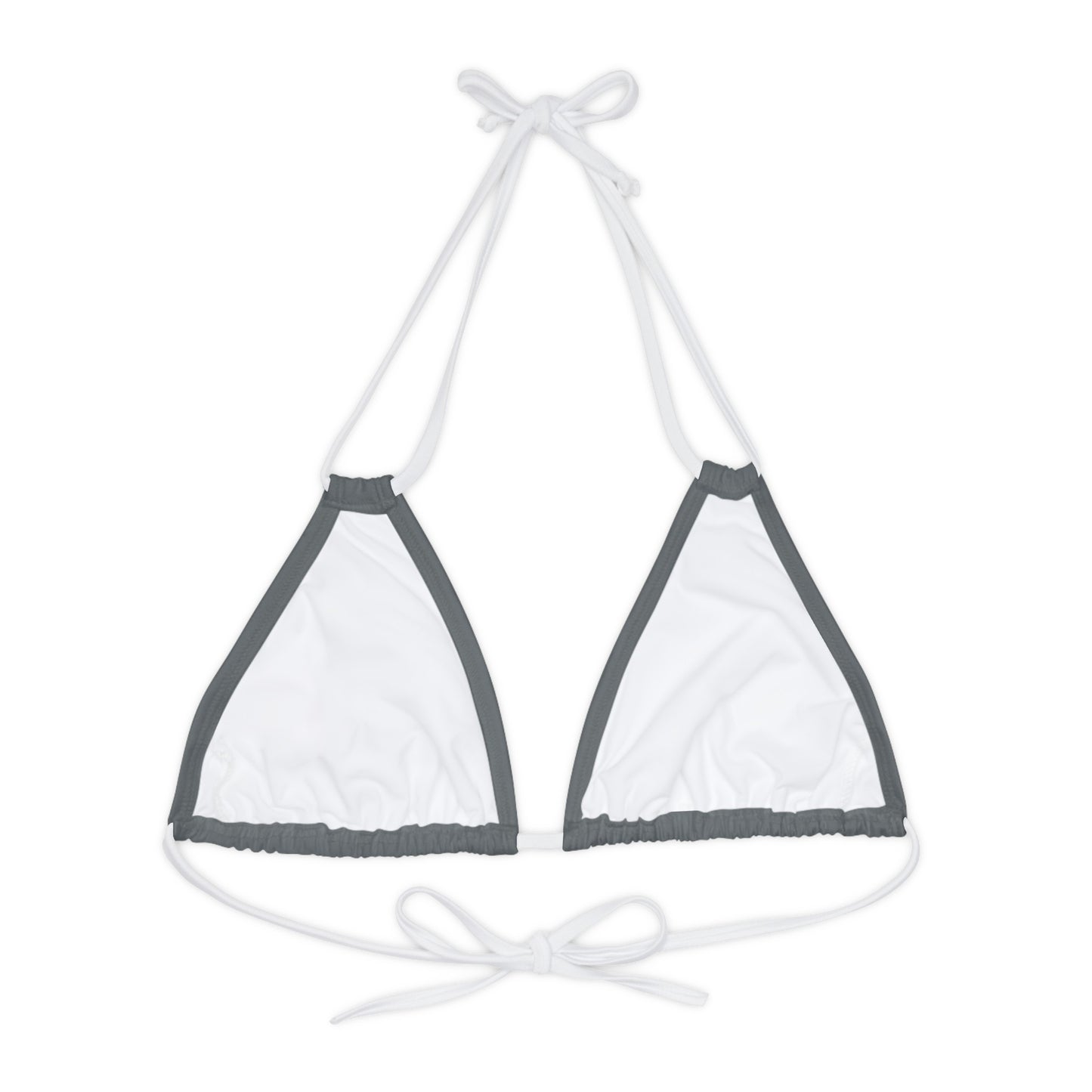 COW SHARK TORNADO. Strappy Triangle Bikini Top (AOP)