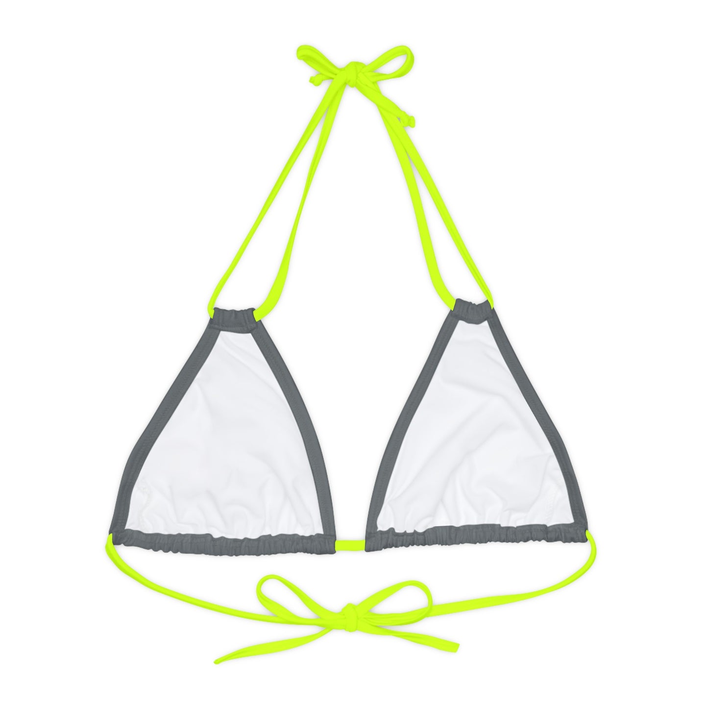 COW SHARK TORNADO. Strappy Triangle Bikini Top (AOP)