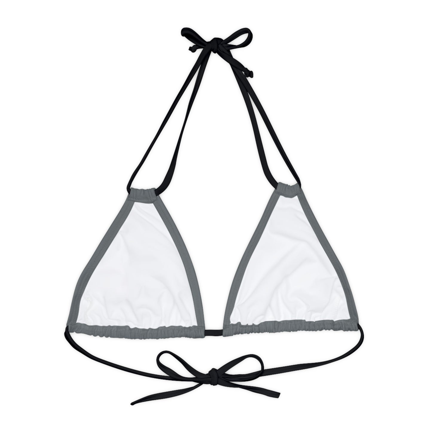 COW SHARK TORNADO. Strappy Triangle Bikini Top (AOP)