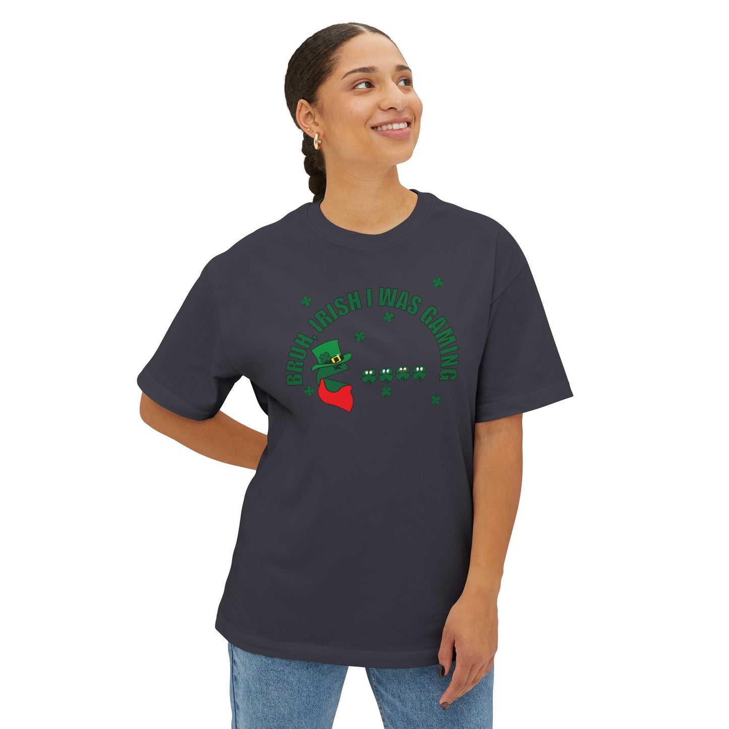 LUCKY GAMER. Unisex Oversized Boxy Tee