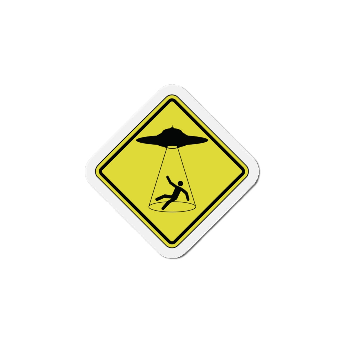 CAUTION UFO. Die-Cut Magnets