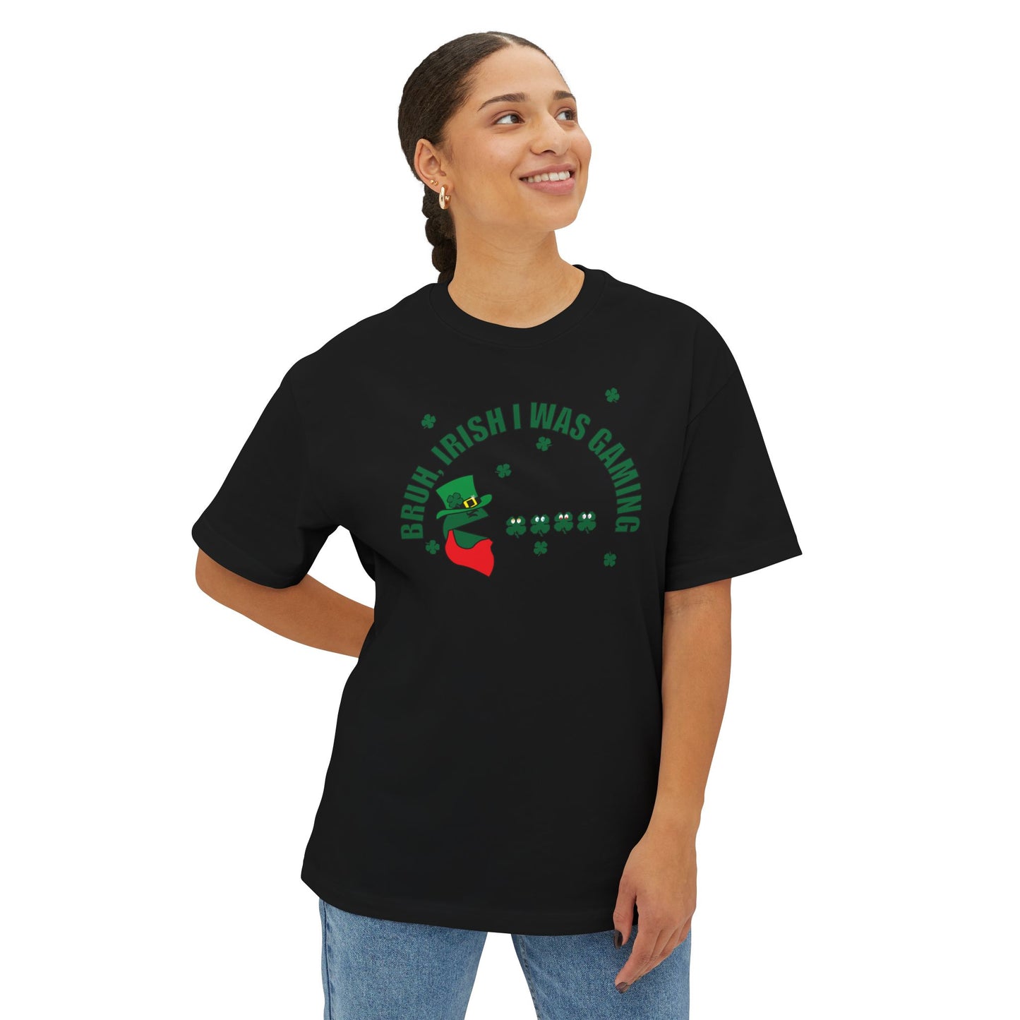LUCKY GAMER. Unisex Oversized Boxy Tee