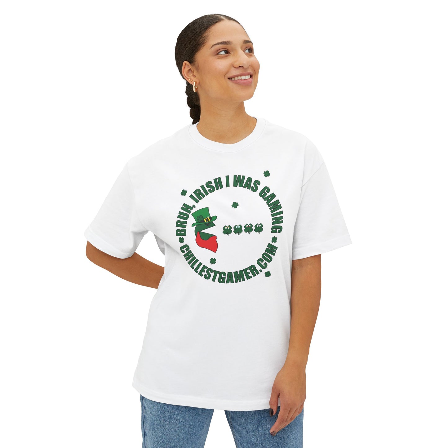 LUCKY GAMER V2. Unisex Oversized Boxy Tee