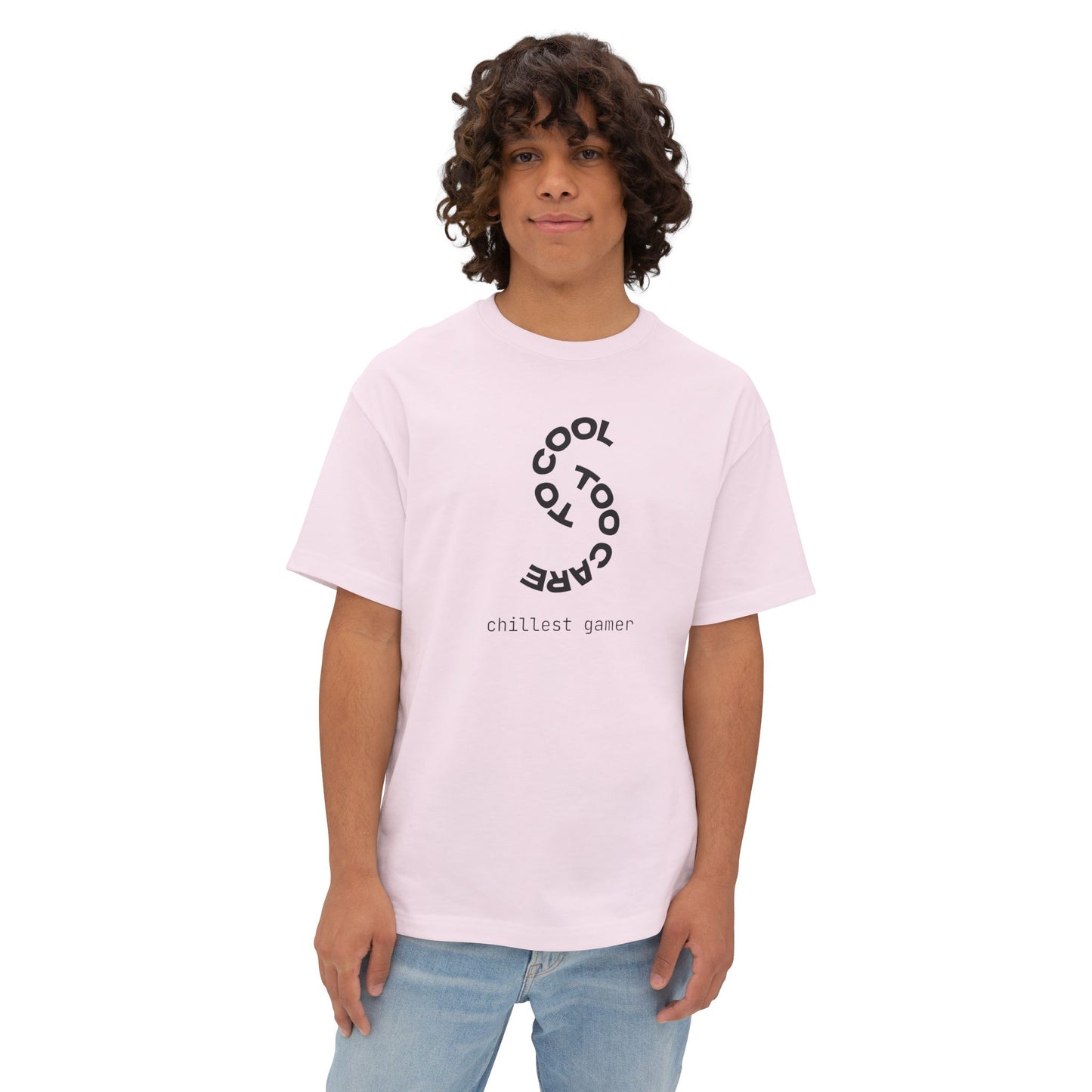 TO COOL TOO CARE. Unisex Oversized Boxy Tee