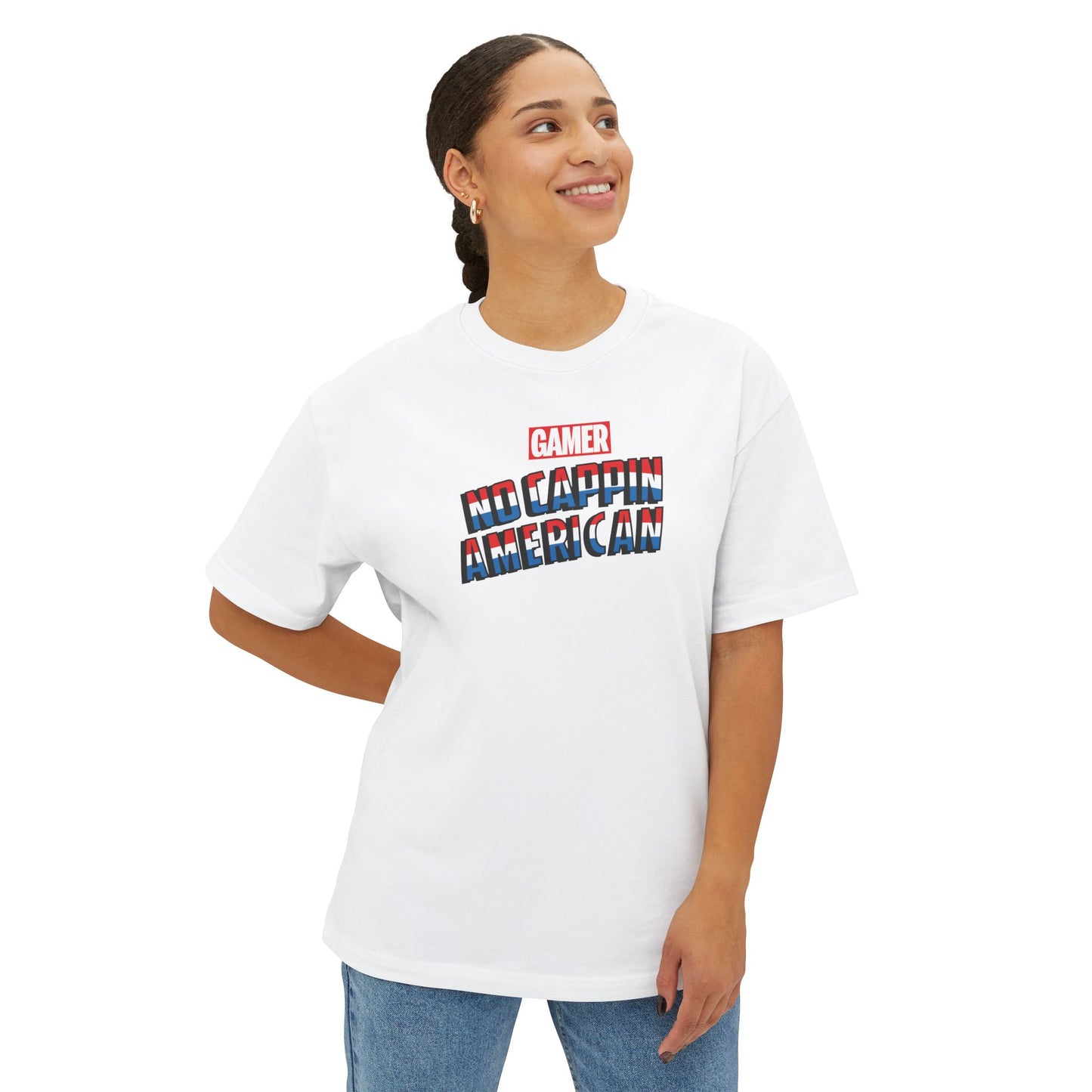 NO CAPPIN AMERICAN. Unisex Oversized Boxy Tee