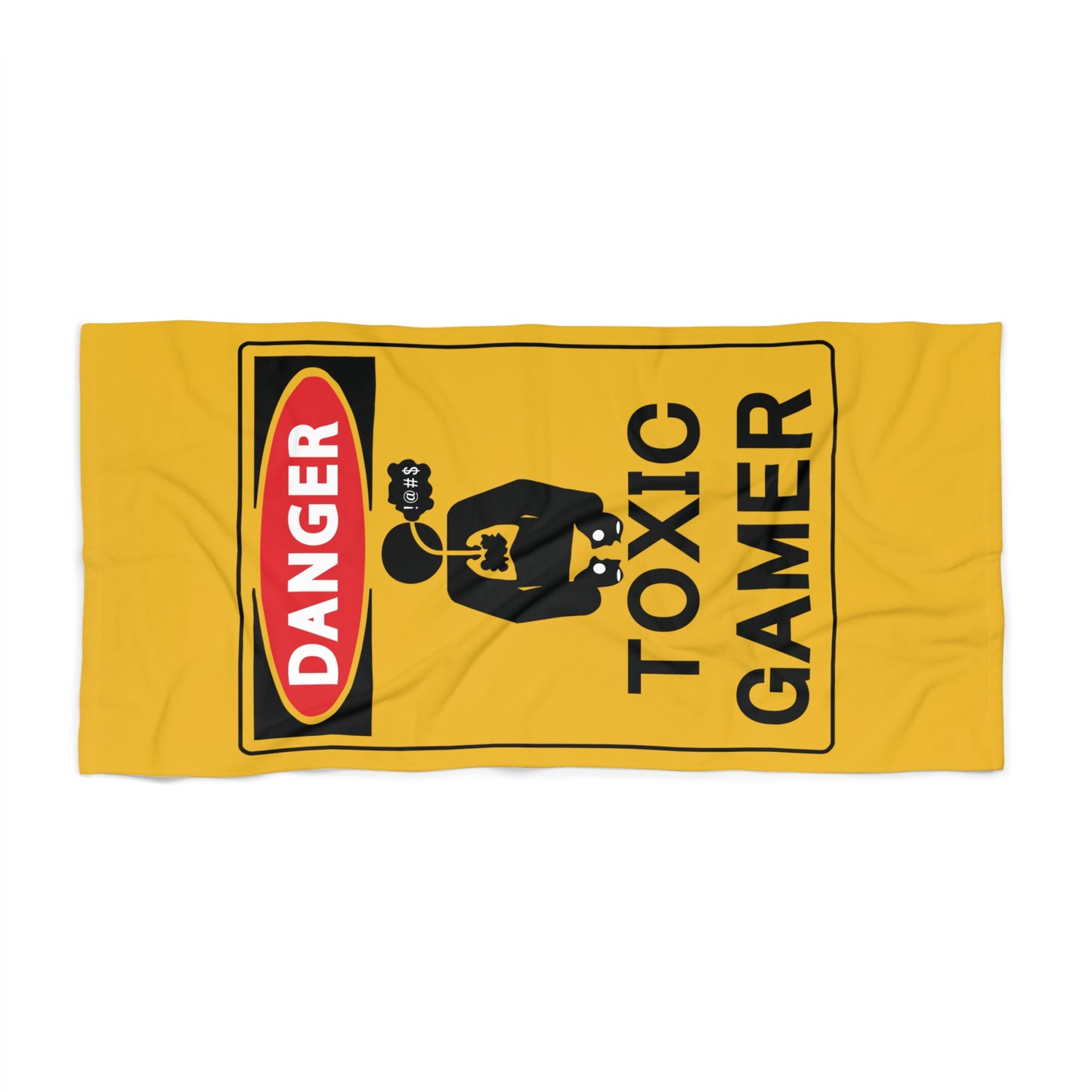 TOXIC GAMER !@#$. Beach Towel