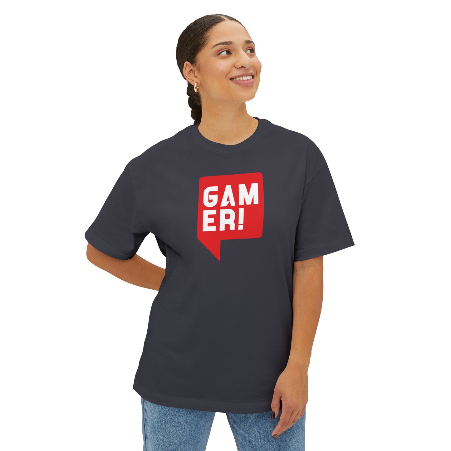 MANCO GAMER THOUGHT BUBBLE. Unisex Oversized Boxy Tee