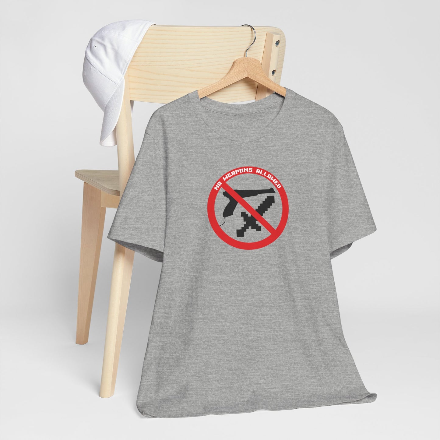 NO WEAPONS OUT LOUD. Unisex Jersey Short Sleeve Tee