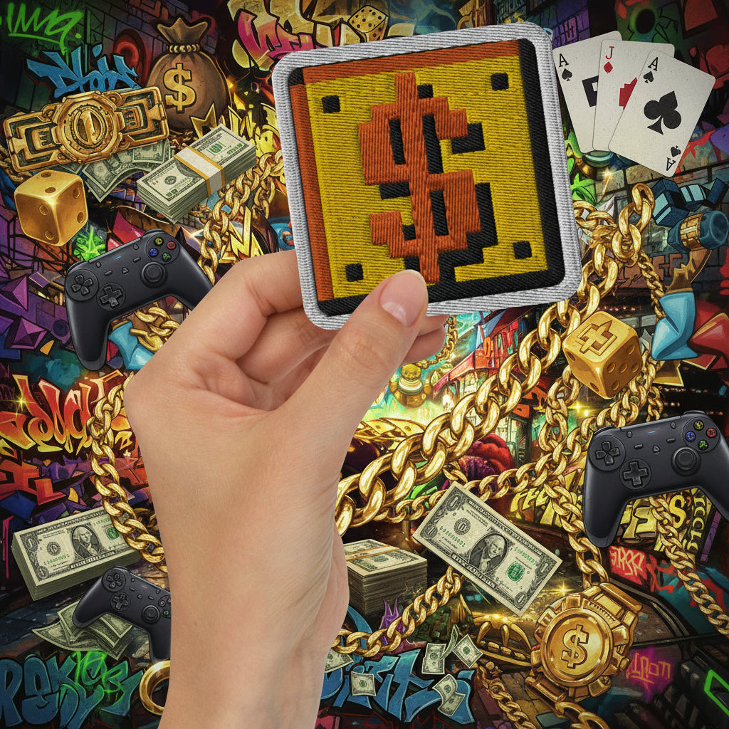 COIN BOX $? Embroidered patches