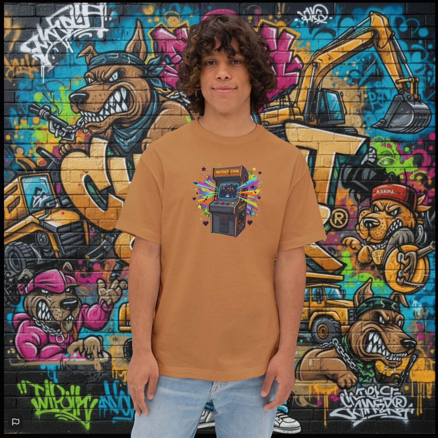 INSERT COIN. Unisex Oversized Boxy Tee