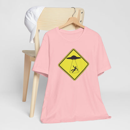 CAUTION UFO! Unisex Jersey Short Sleeve Tee