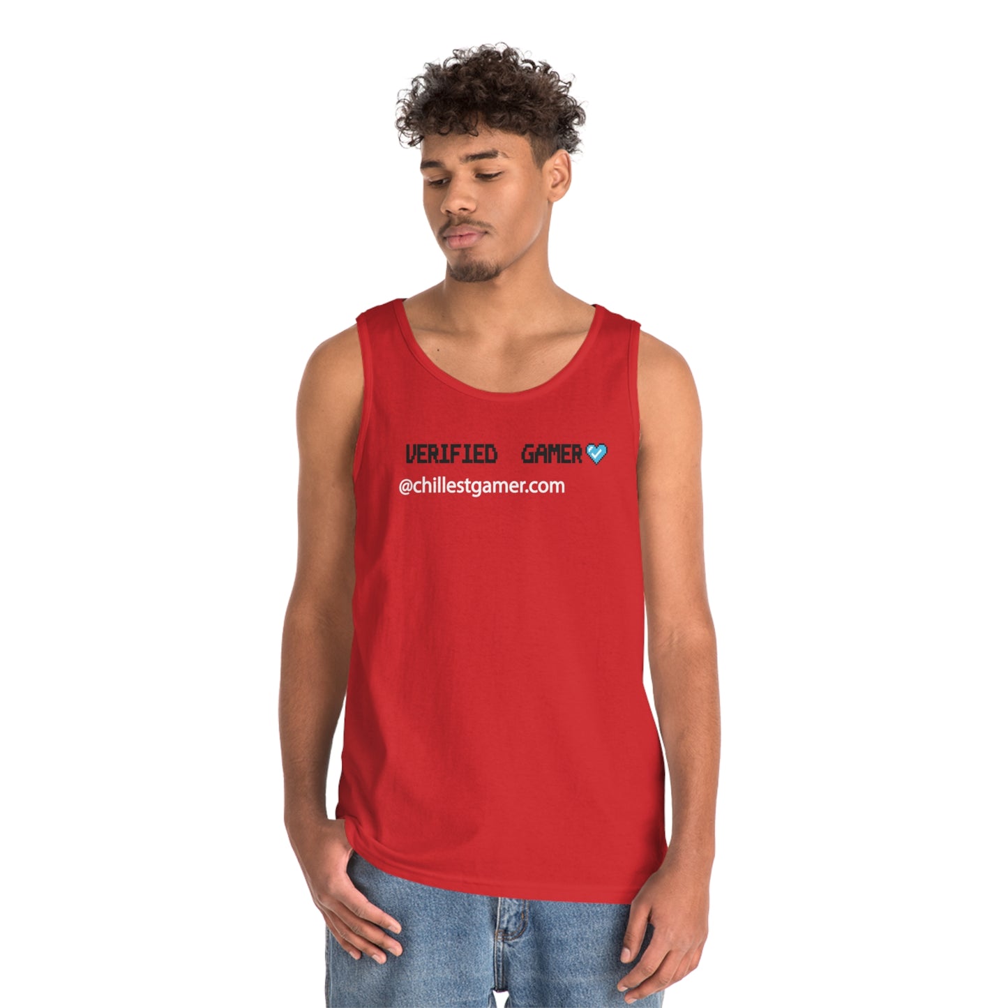 VERIFIED GAMER. Unisex Heavy Cotton Tank Top