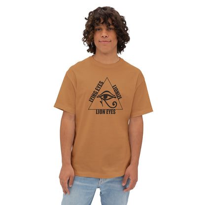 LYING EYES LIONIZE LION EYES. Unisex Oversized Boxy Tee