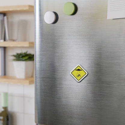 CAUTION UFO. Die-Cut Magnets