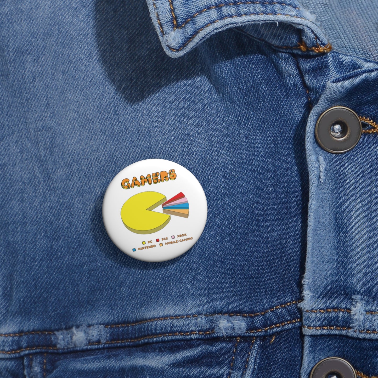 PC MAN EATS. Custom Pin Buttons