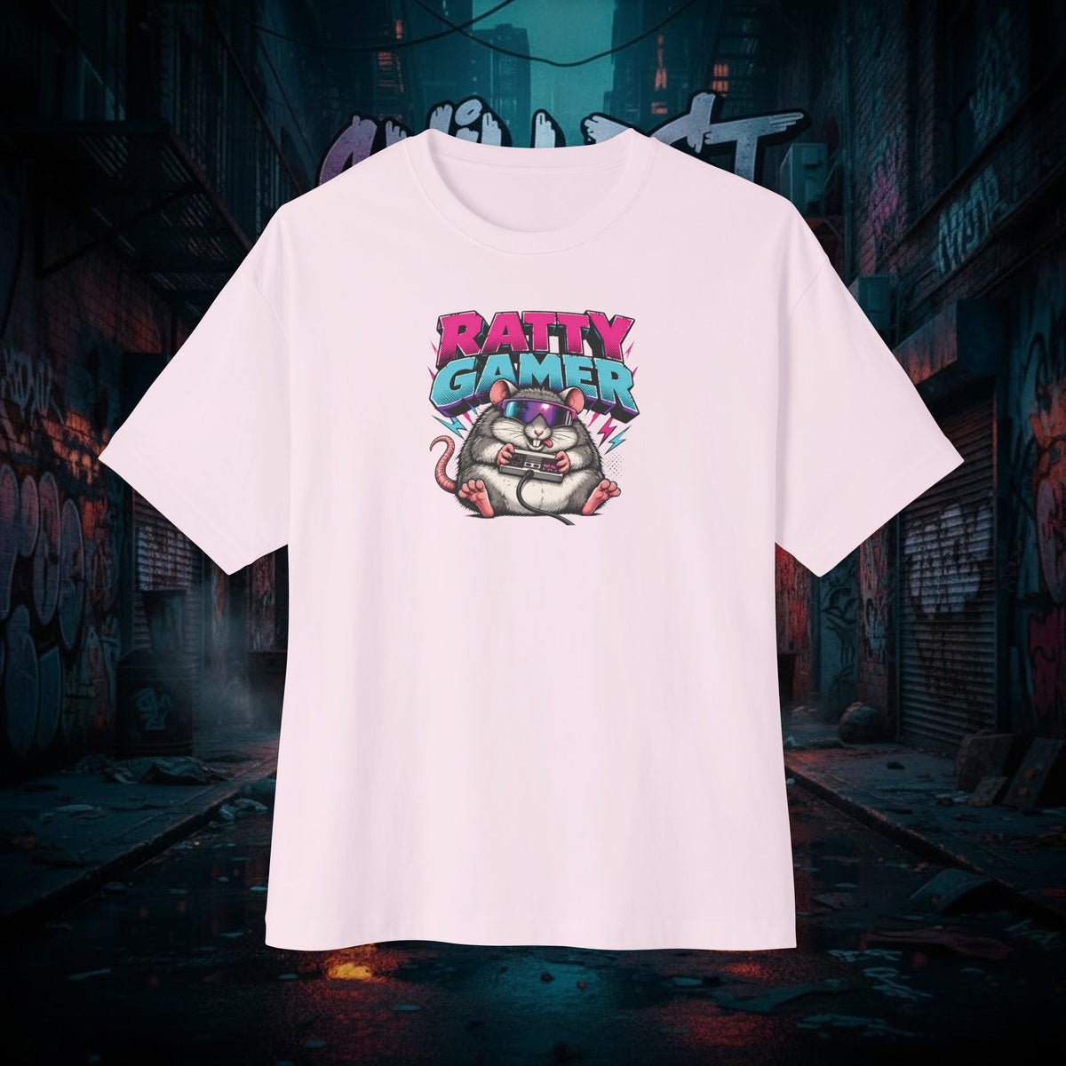 RATTY GAMER. Unisex Oversized Boxy Tee