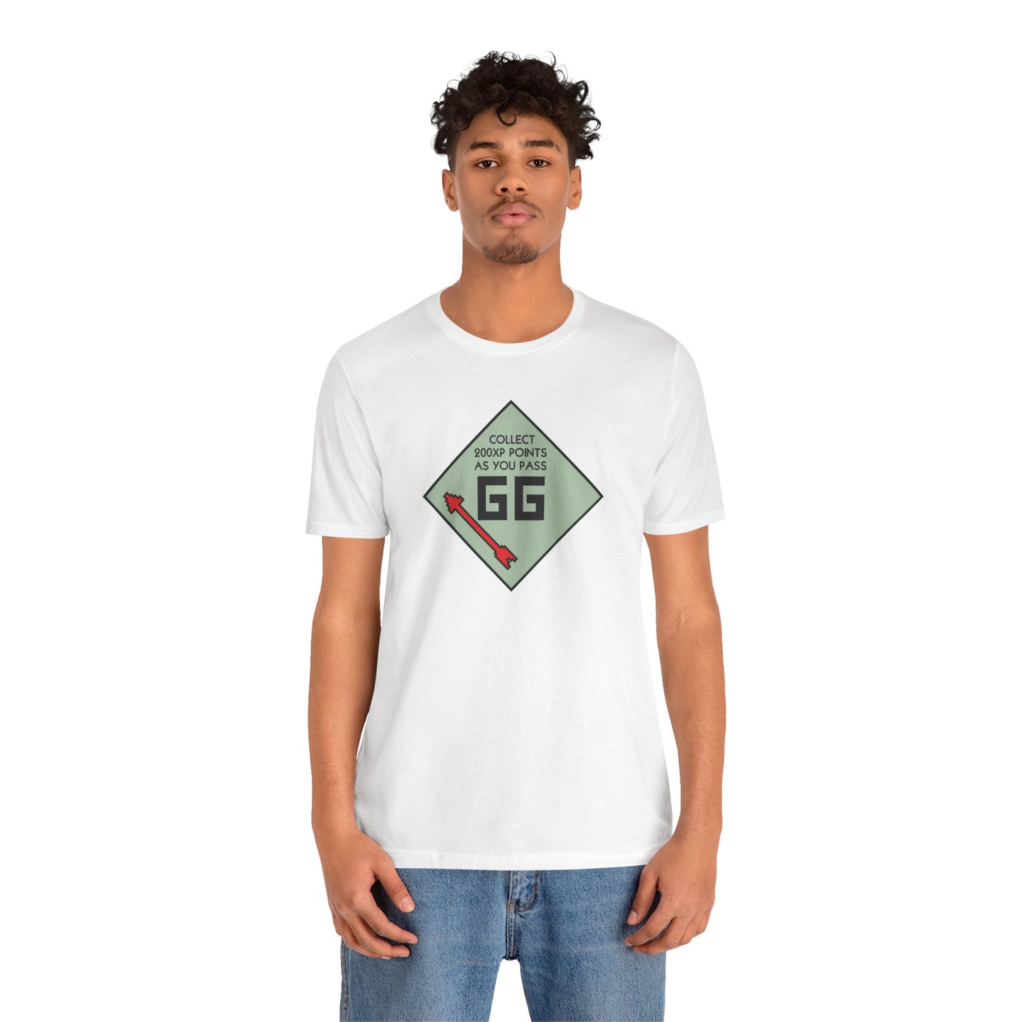 GG PASS GO COLLECT 200XP. Unisex Jersey Short Sleeve Tee