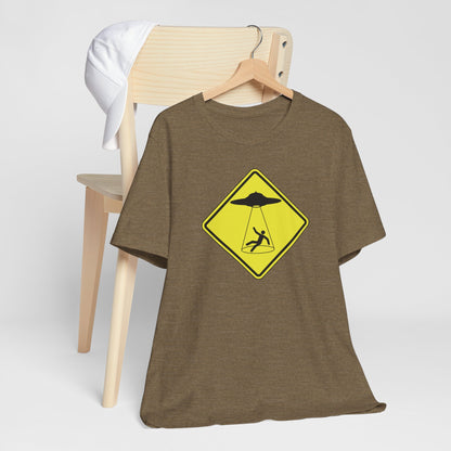 CAUTION UFO! Unisex Jersey Short Sleeve Tee