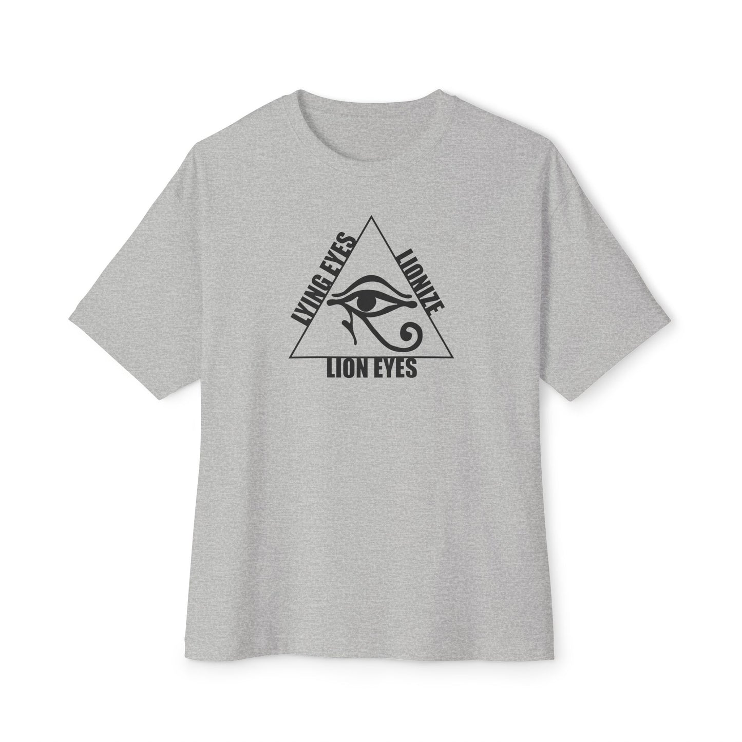 LYING EYES LIONIZE LION EYES. Unisex Oversized Boxy Tee