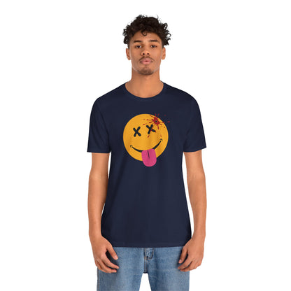 NOT SO HAPPY FACE. Unisex Jersey Short Sleeve Tee