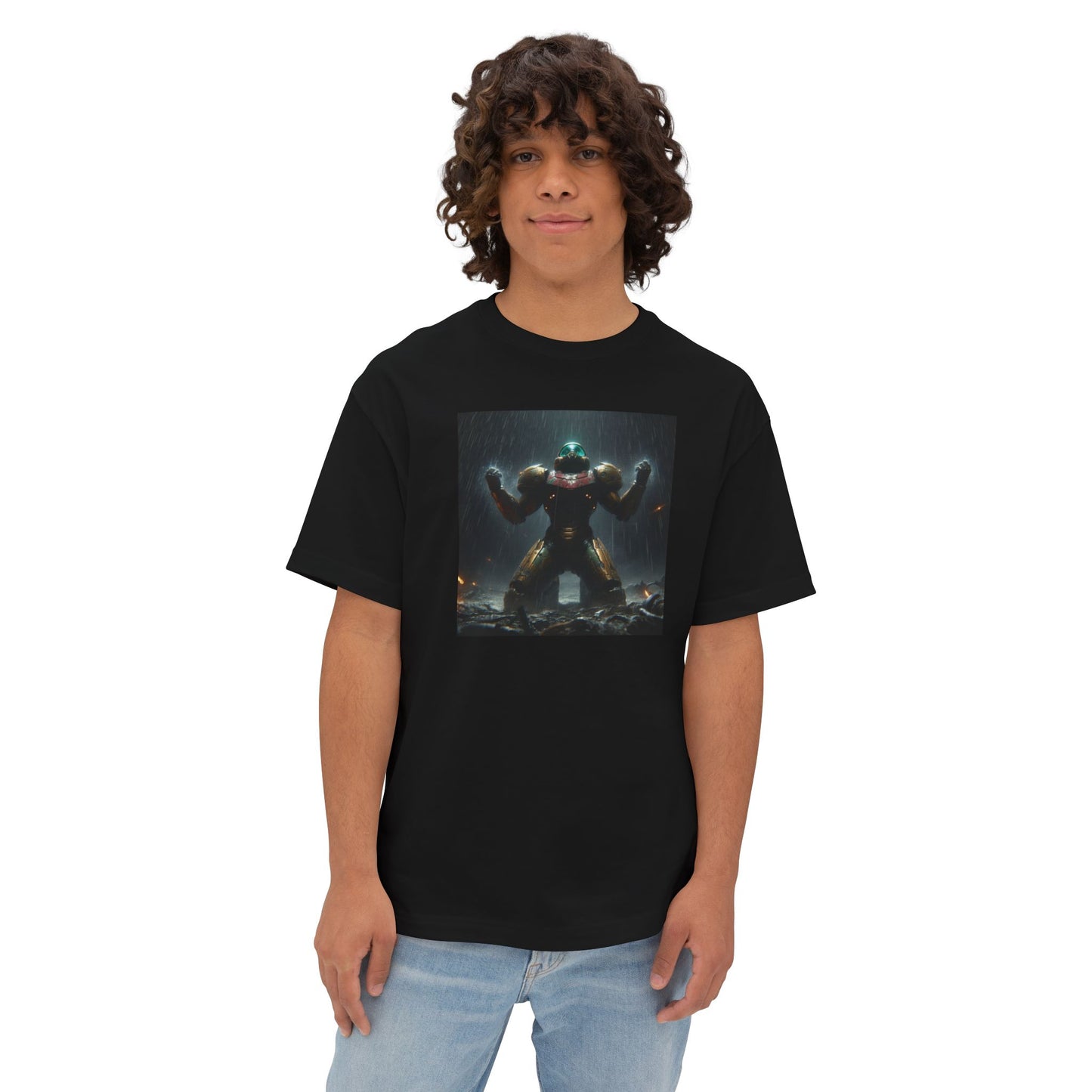 DEAD PLANET (AI generated). Unisex Oversized Boxy Tee