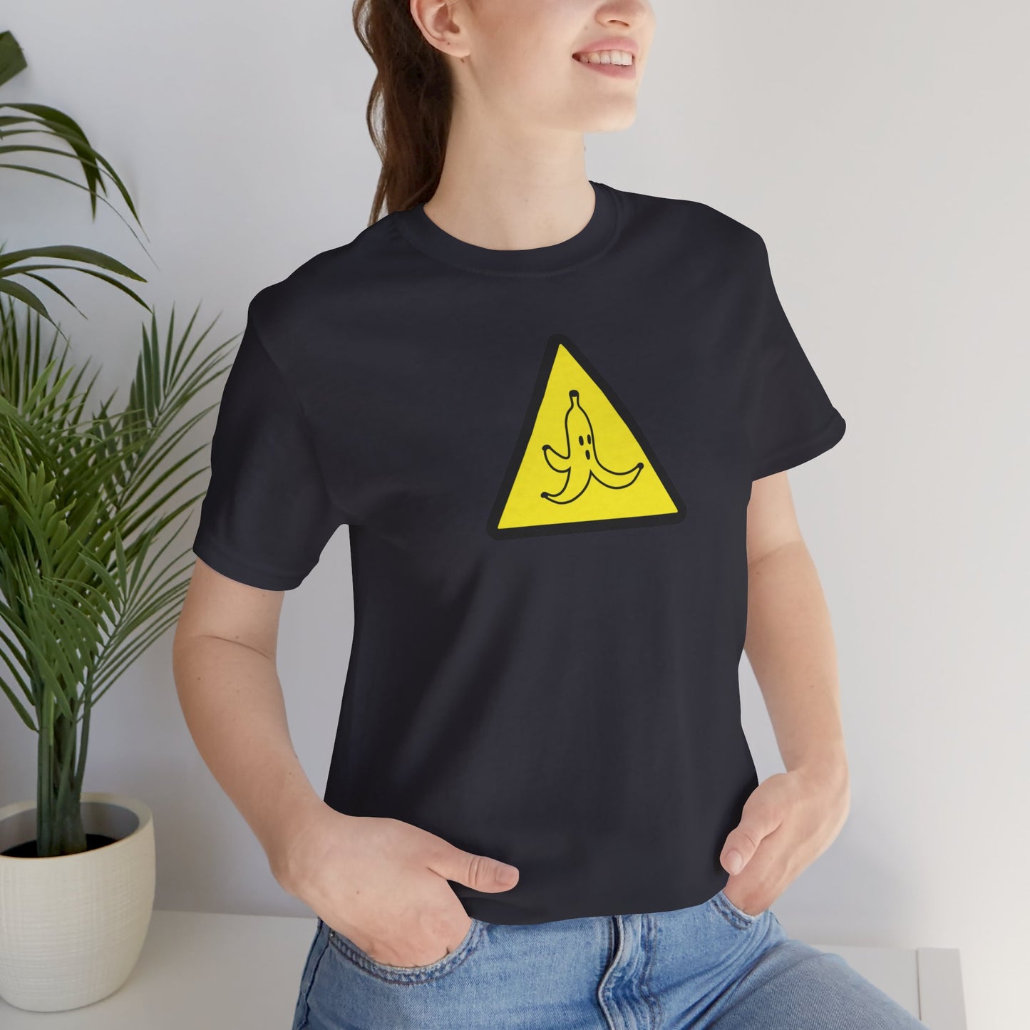 CAUTION BANANA. Unisex Jersey Short Sleeve Tee