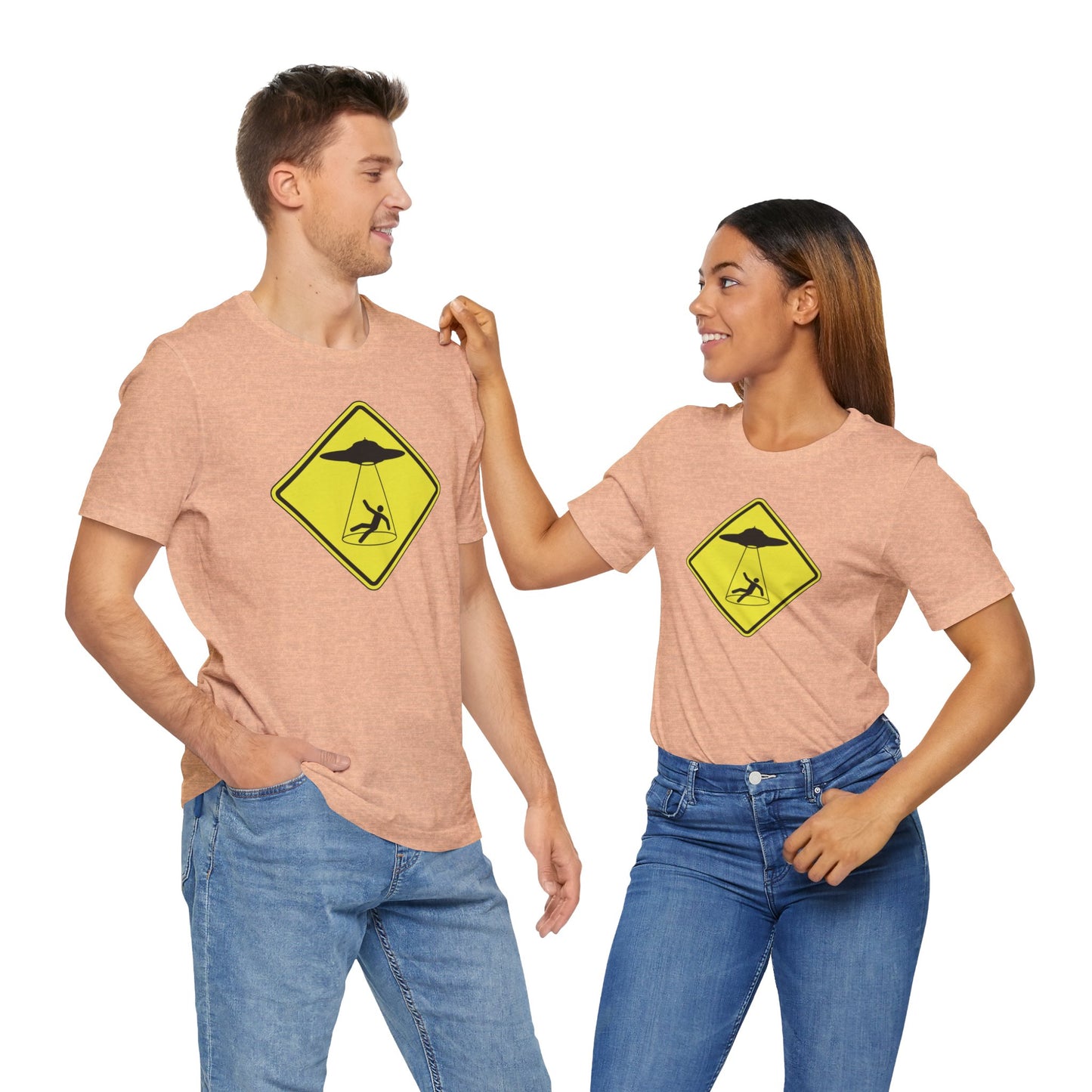 CAUTION UFO! Unisex Jersey Short Sleeve Tee