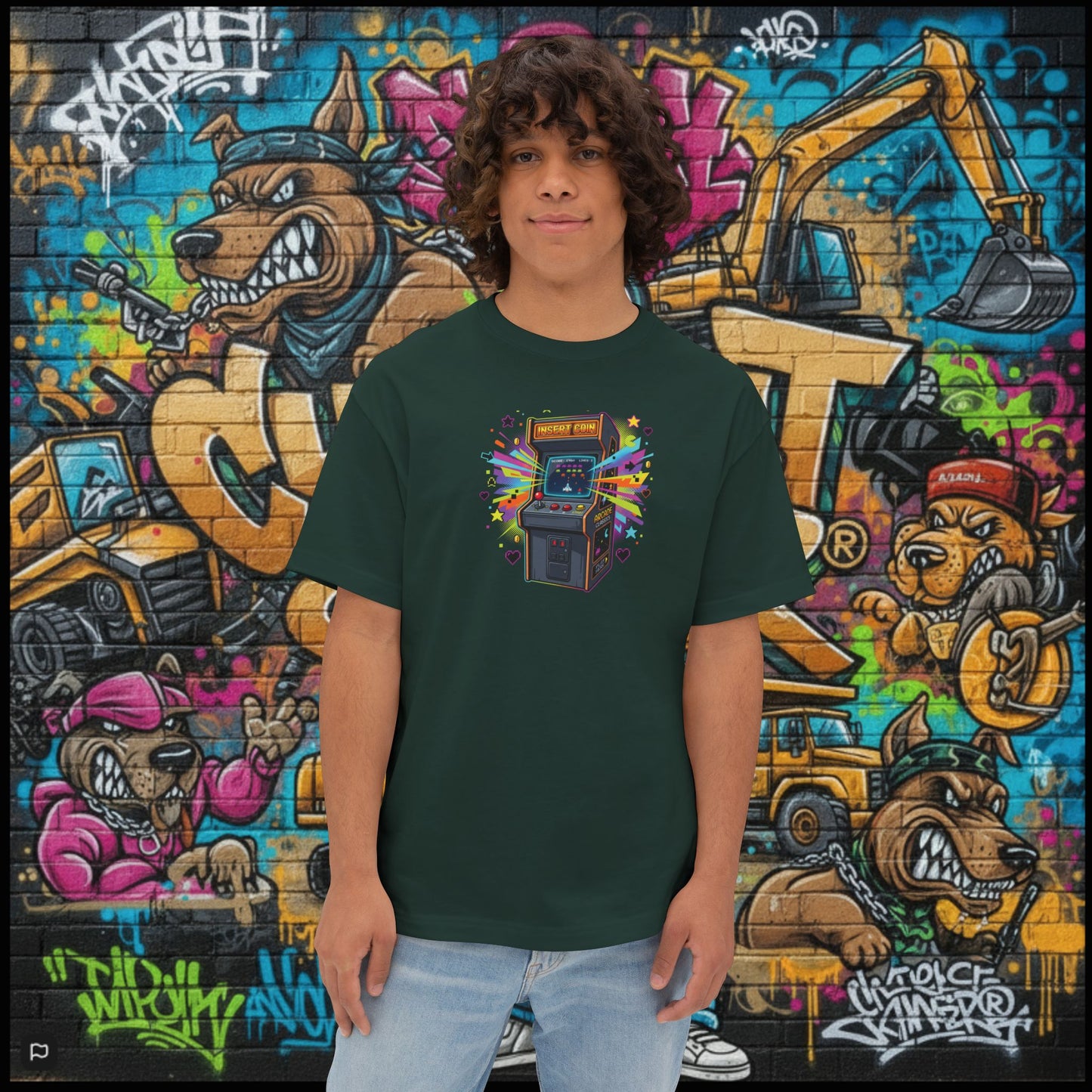 INSERT COIN. Unisex Oversized Boxy Tee