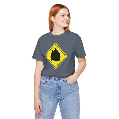 CAUTION DUMPSTER FIRE. Unisex Jersey Short Sleeve Tee