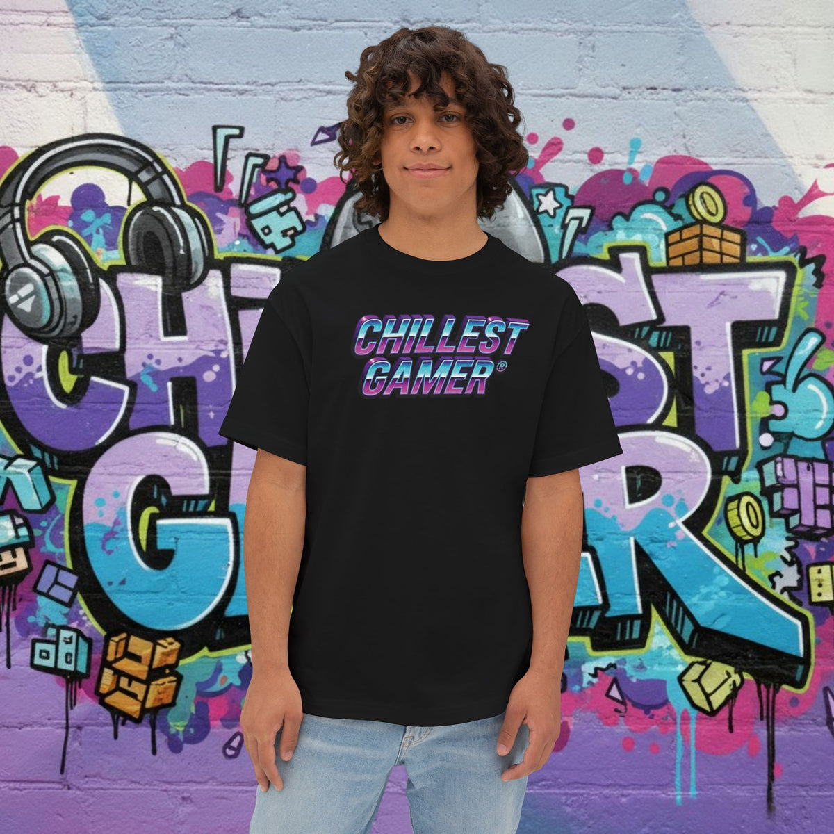 CHILLEST GAMER. Unisex Oversized Boxy Tee