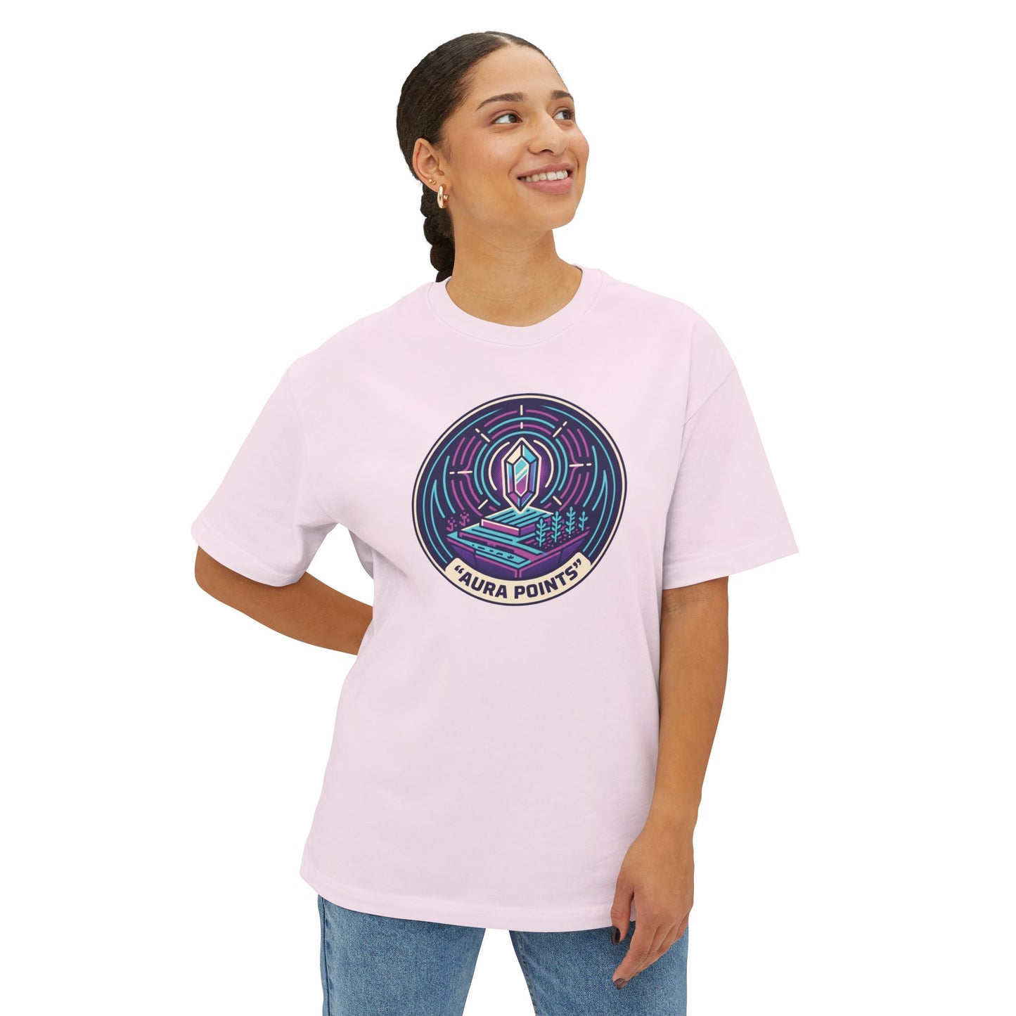 Aura Points. Unisex Oversized Boxy Tee