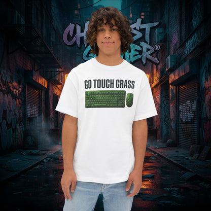 GO TOUCH GRASS. Unisex Oversized Boxy Tee
