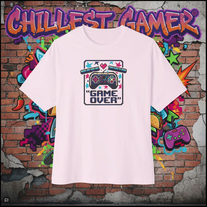 GAME OVER TEE. Unisex Oversized Boxy Tee