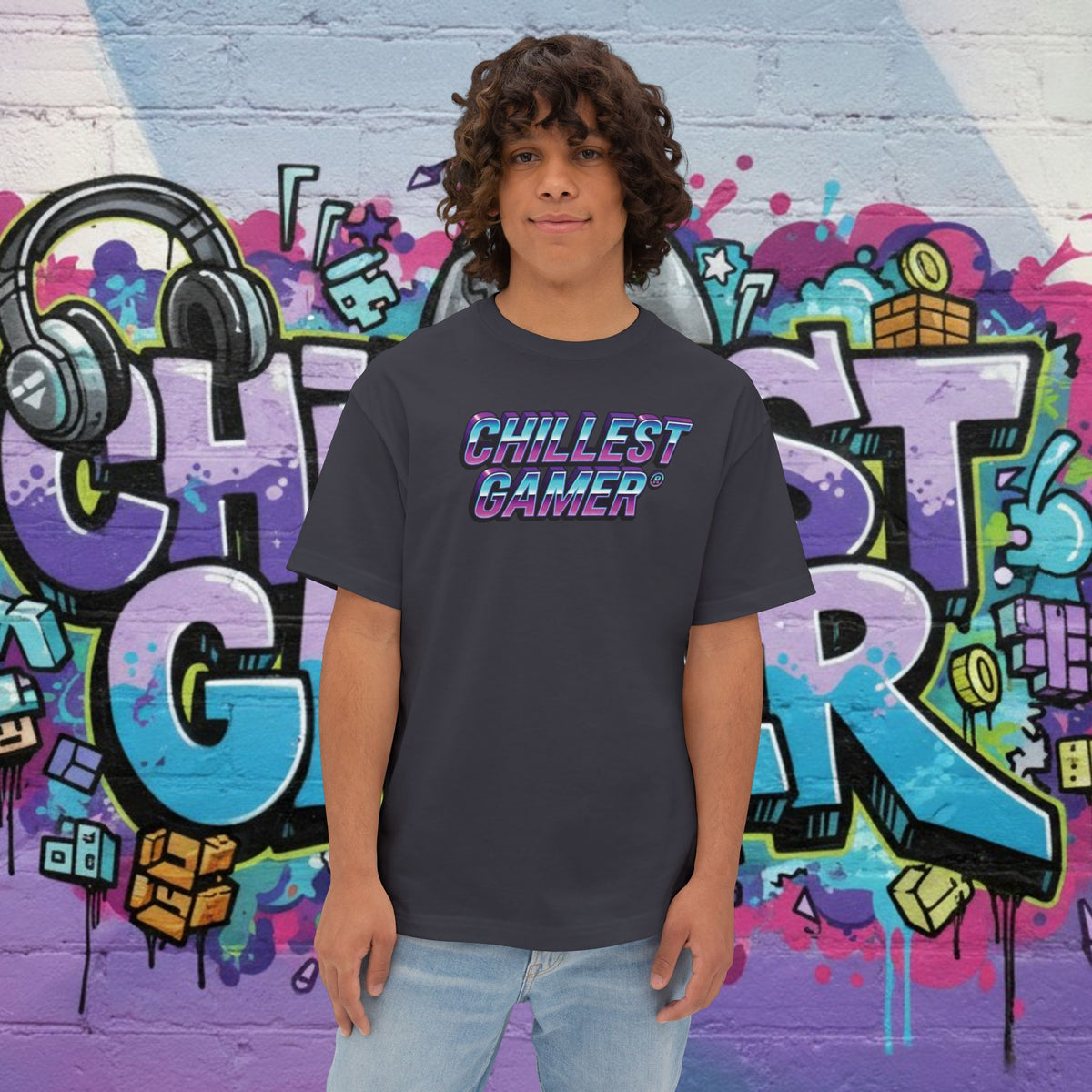 CHILLEST GAMER. Unisex Oversized Boxy Tee