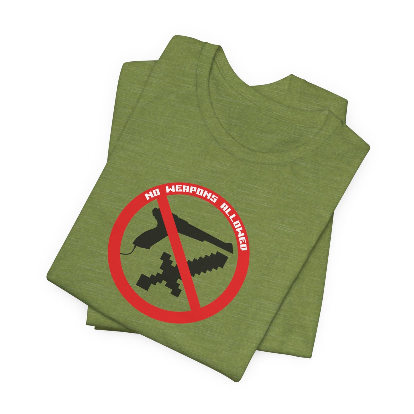 NO WEAPONS OUT LOUD. Unisex Jersey Short Sleeve Tee