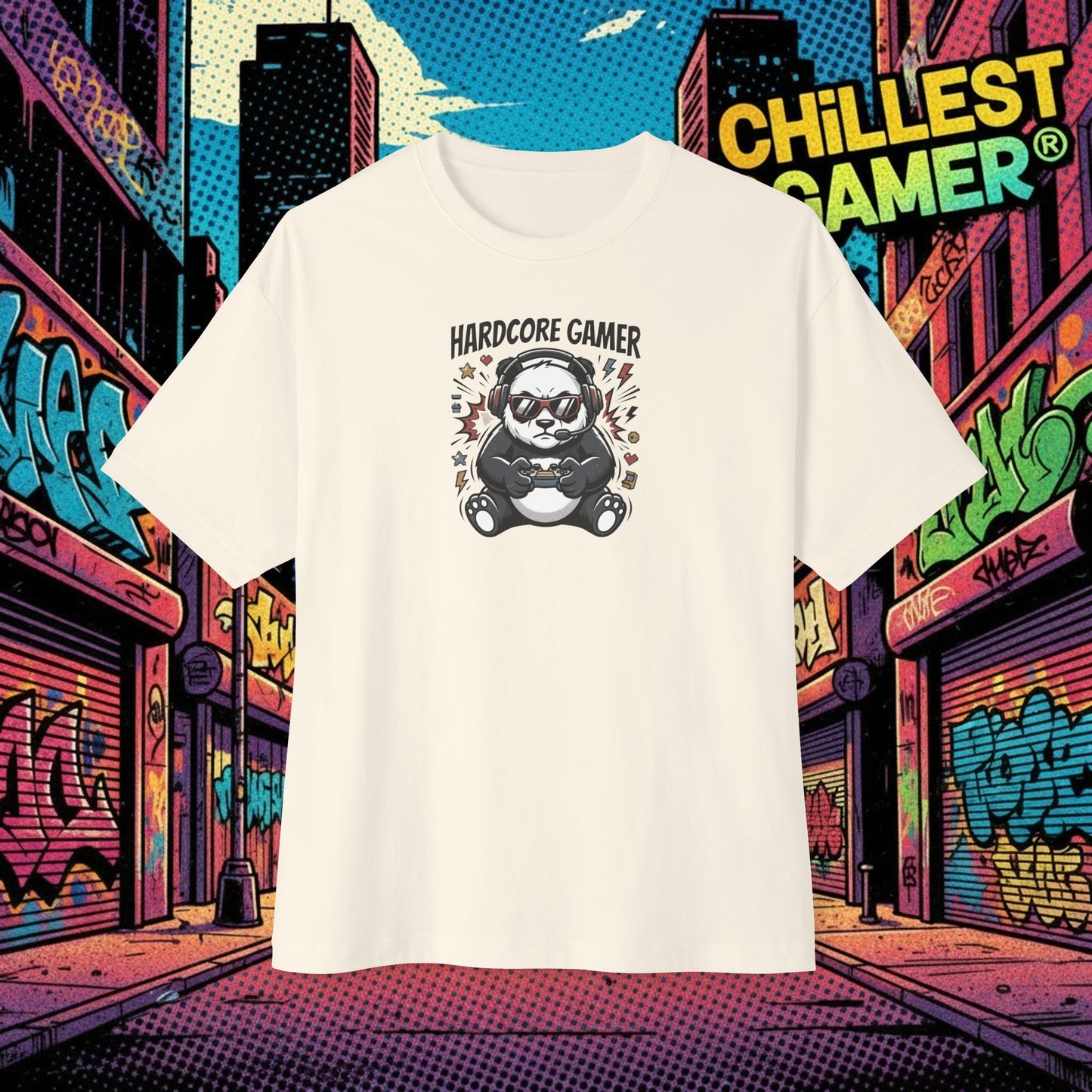 HARDCORE GAMER. Unisex Oversized Boxy Tee