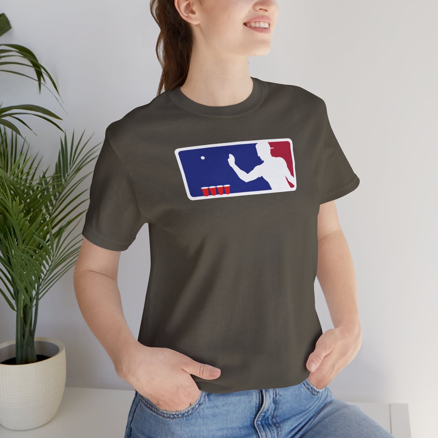 MAJOR LEAGUE PONGER. Unisex Jersey Short Sleeve Tee