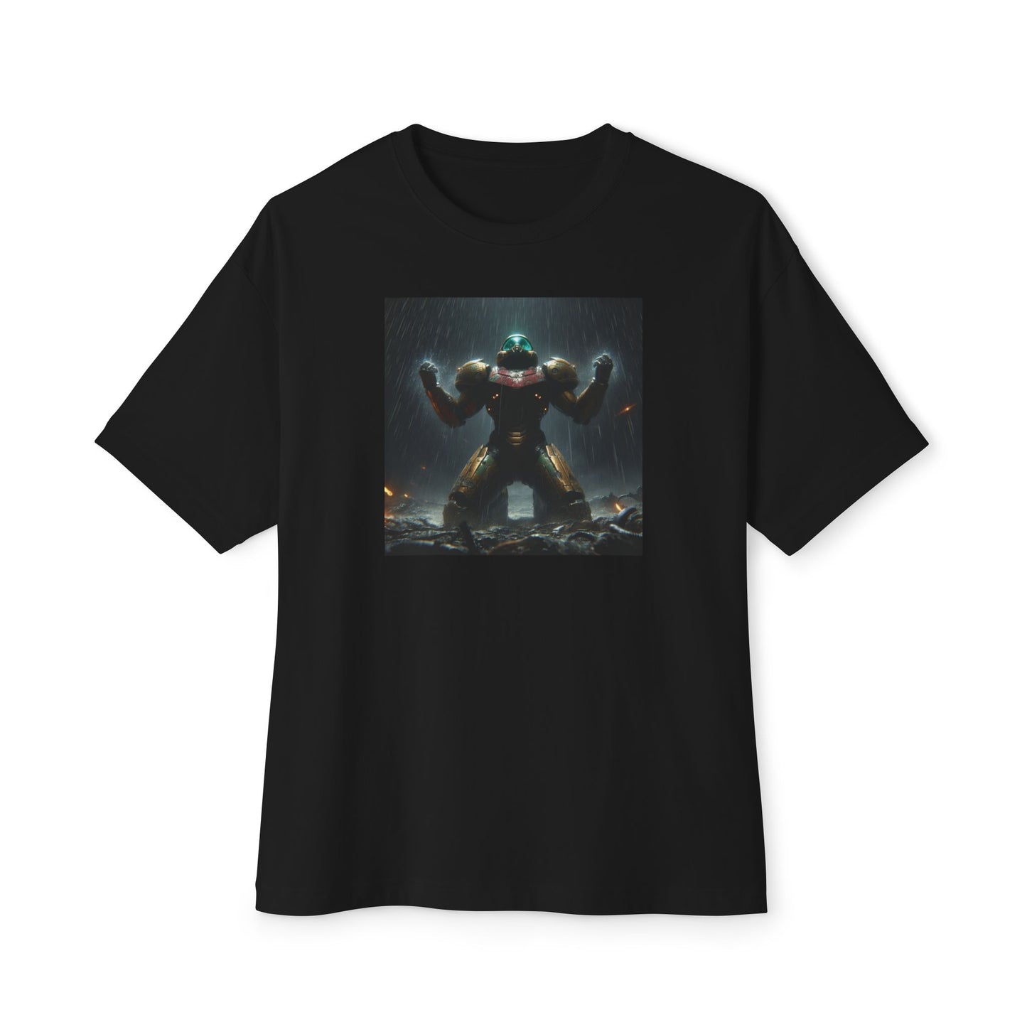 DEAD PLANET (AI generated). Unisex Oversized Boxy Tee