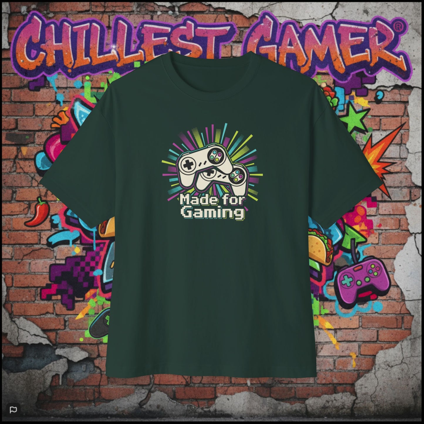 MADE FOR GAMING. Unisex Oversized Boxy Tee