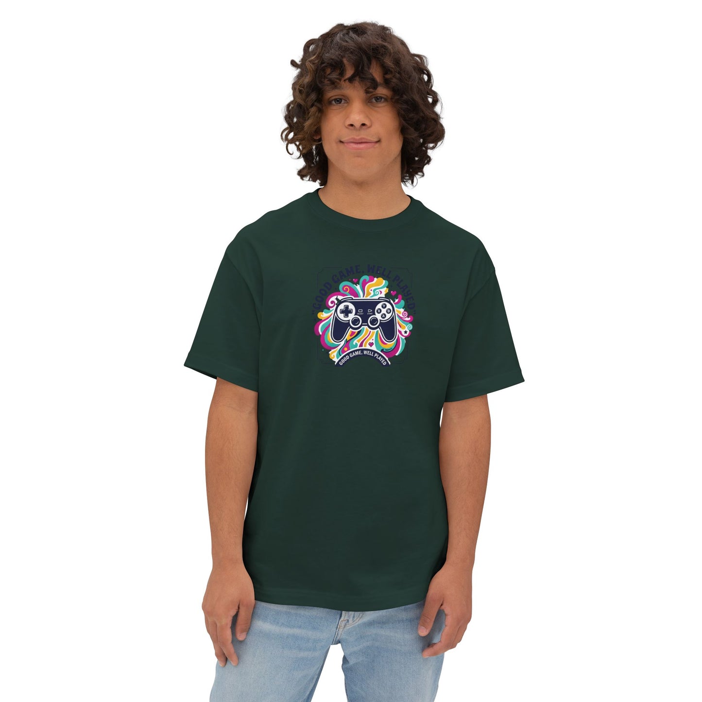GOOD GAME WELL PLAYED TEE. Unisex Oversized Boxy Tee
