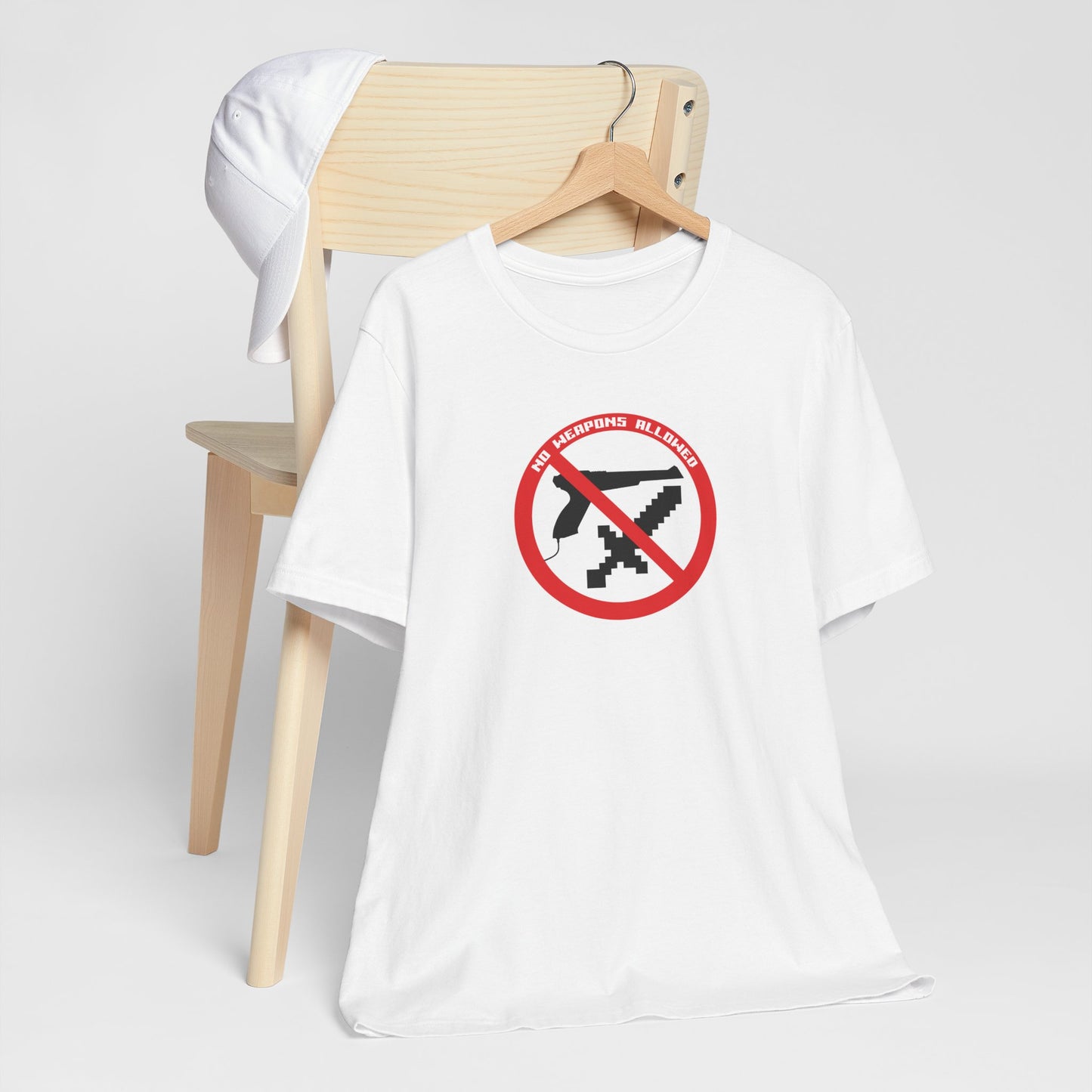 NO WEAPONS OUT LOUD. Unisex Jersey Short Sleeve Tee