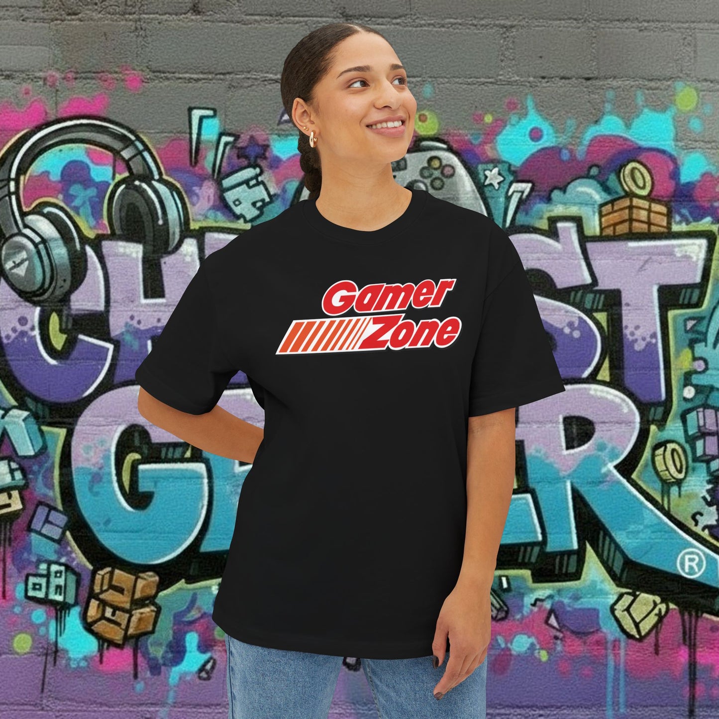 GAMER ZONE. Unisex Oversized Boxy Tee